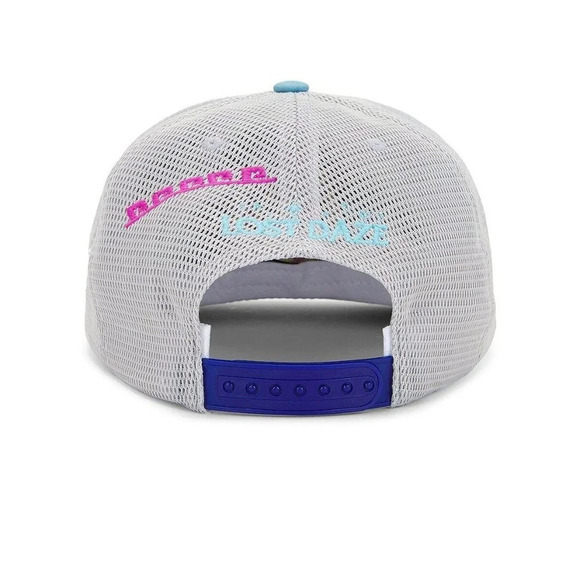 Lost Daze Spiral Trucker Hat in Sky Grey Cream One Size New Mens Snapback Cap - Picture 4 of 14